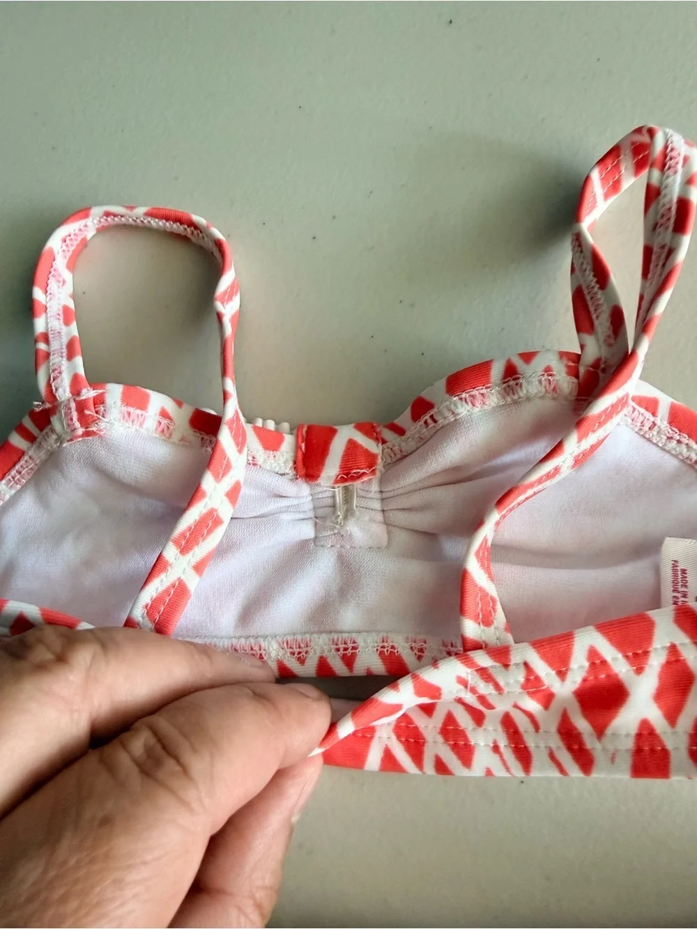 Circo Girls Two-Piece Ruffle Bikini Set - Coral/White.   Size 2 T